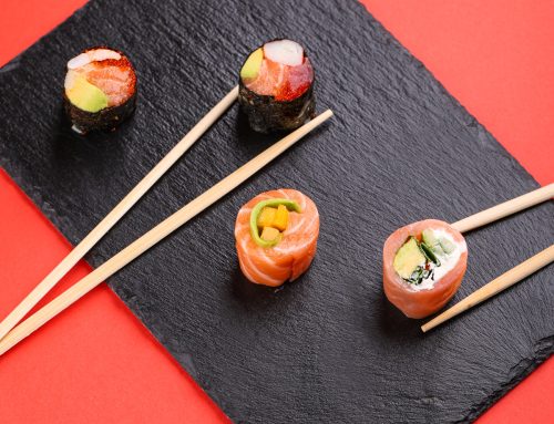 Fresh Salmon Sushi Rolls at Wakame | Japanese Cuisine